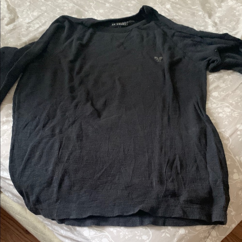 American Eagle Outfitters Black Long Sleeve Tee Soft Cotton